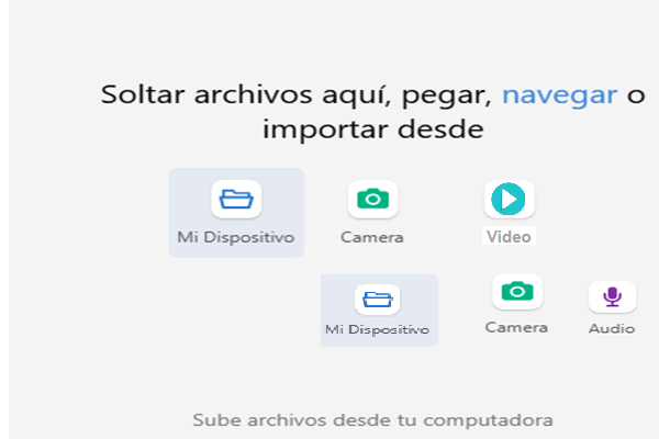 Imagen representando el envío de audio y video